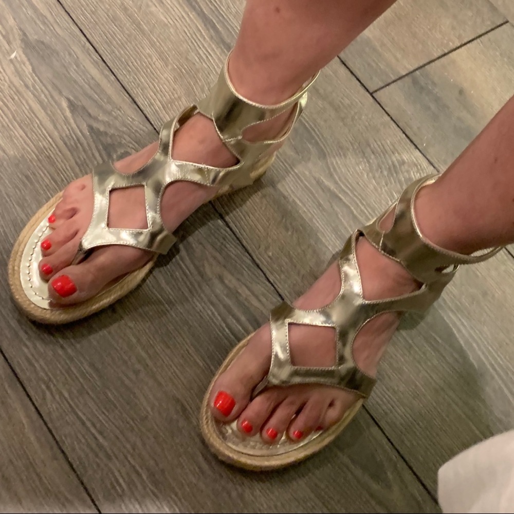 Jimmy Choo Gold Sandals